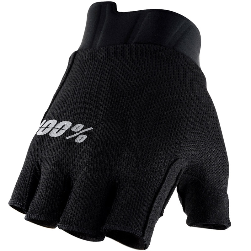 100% Exceeda Gel Short Finger Glove Black – Womens – Black
