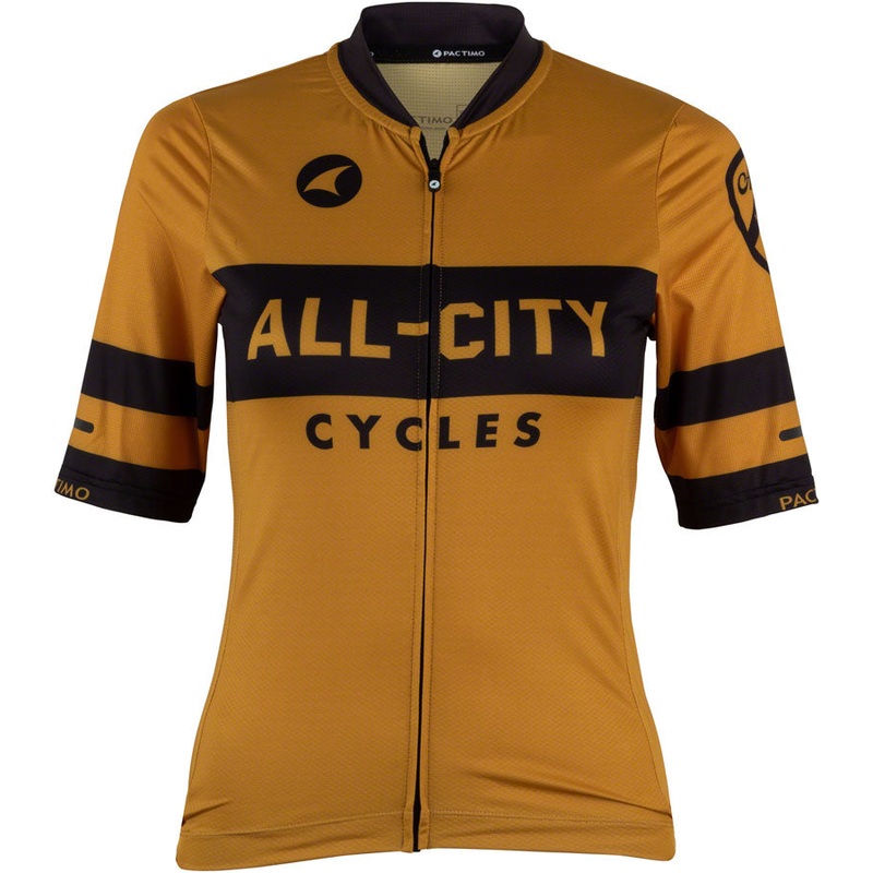 All-City Classic Logowear Women’s Jersey – Mustard Brown, Black, X-Large