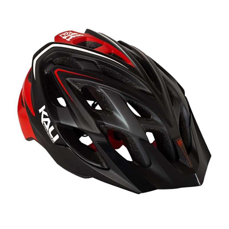Kali Chakra Plus MTB Helmet – Matt Black-Sonic Red