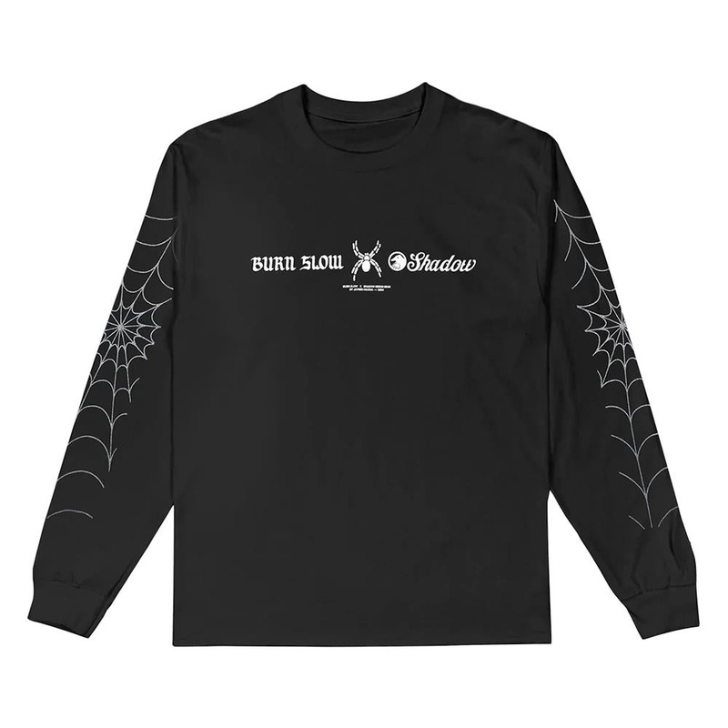 Burn Slow x Shadow Riding Gear Spider Logo Long Sleeve T-shirt – Black