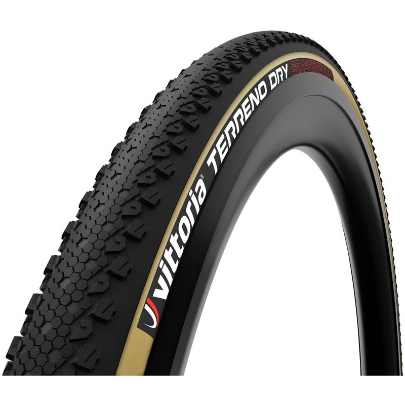 Vittoria Terreno Dry Tire – 700 x 47 Tubeless Folding Black/Tan 1C G2.0