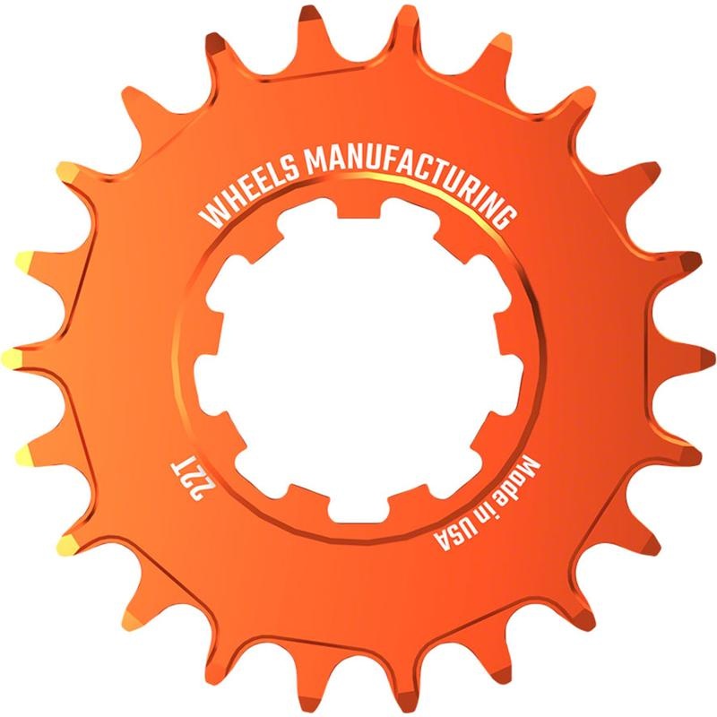 Wheels Manufacturing SOLO-SPEED Cog – 22t Fits SOLO-SPLINE and SOLO-XD kits Orange