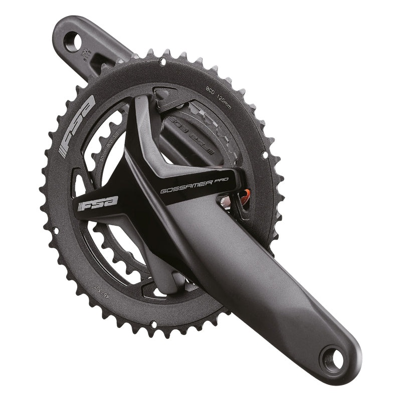 Full Speed Ahead Gossamer Pro BB386EVO Crankset – 172.5mm 11/12-Speed 50/34t 120/90 BCD 386 EVO Spindle Interface BLK