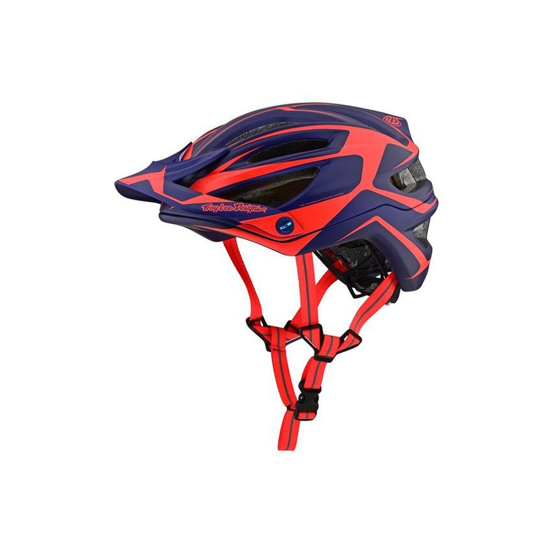 Troy Lee Designs A2 MIPS MTB Helmet – Dropout – Navy-Orange – 2019