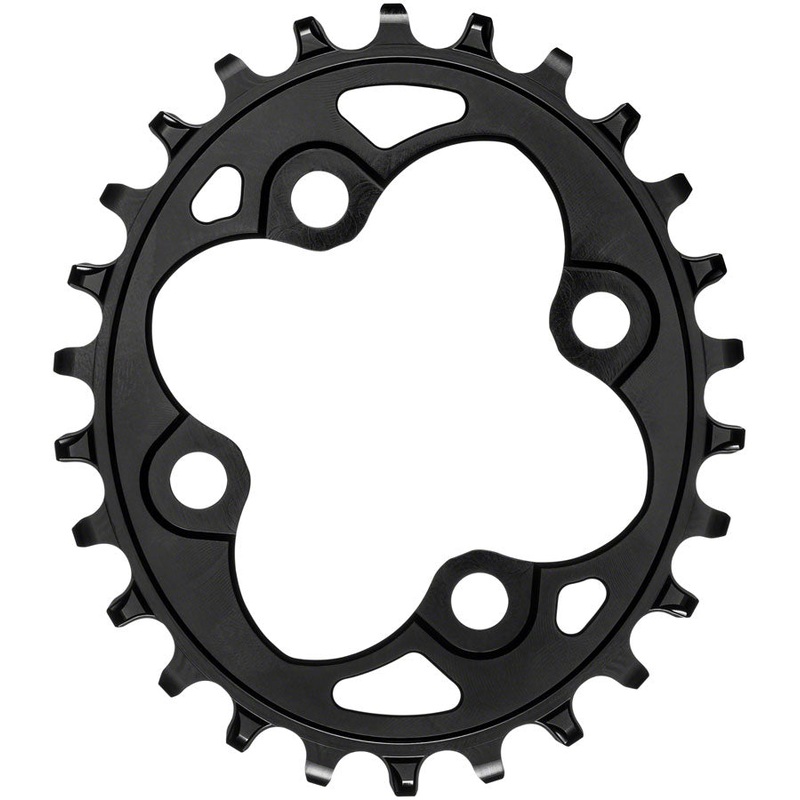 absoluteBLACK Oval 64 BCD Chainring – 26t 64 BCD 4-Bolt Narrow-Wide Black