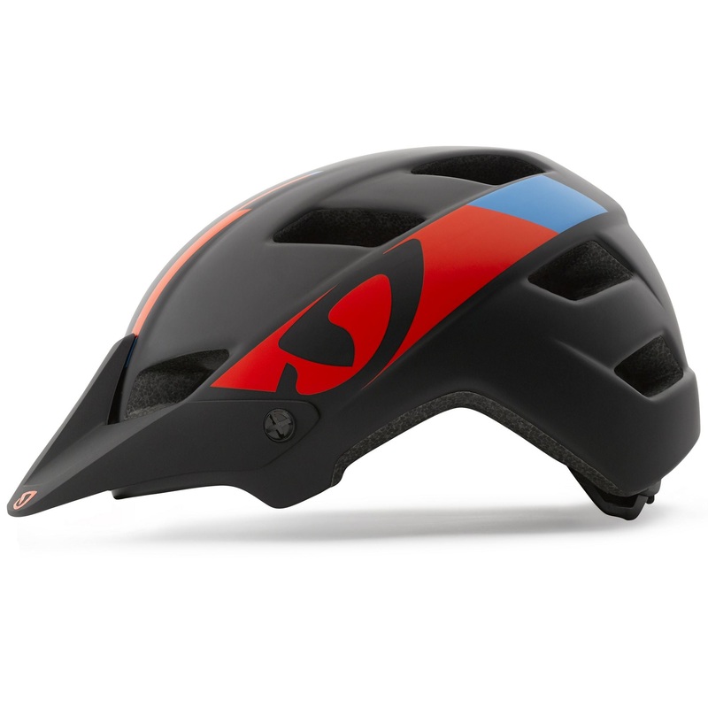 Giro Feature XC Helmet – Matt Black-Glowing Red-Blue