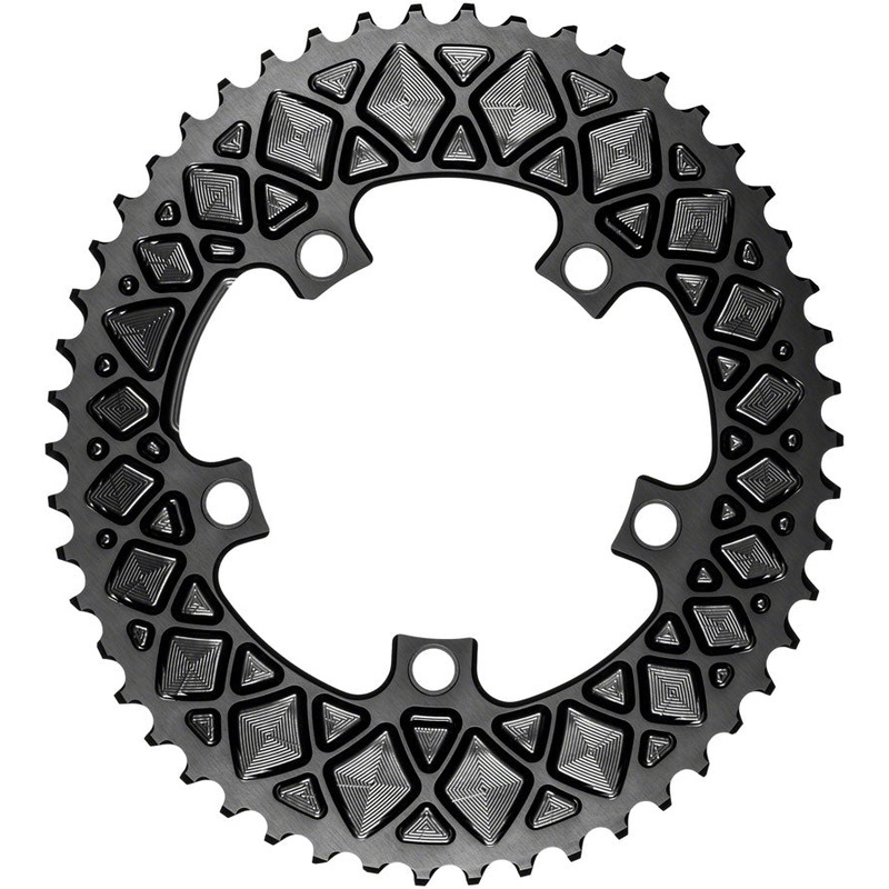 Absolute Black Premium Oval Road Chainring 5x110BCD 50T – Black