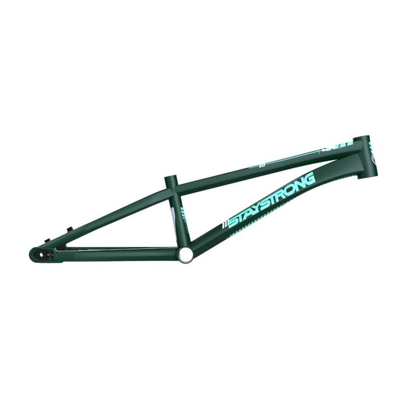 Stay Strong For Life V4 Alloy BMX Race Frame-Green V-brake version