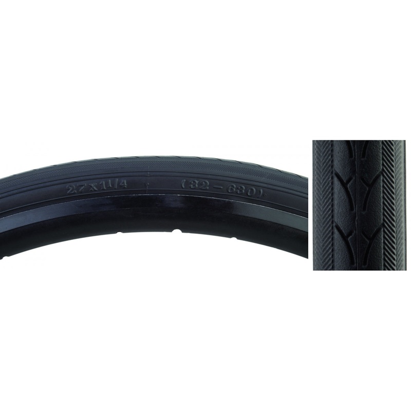 Urban Bicycle Tires  Durable Rubber Casing, Water-Evacuation Tread, Folding Bead, 27×1-1/4, Reflective Options, for Commuter & City Cycling