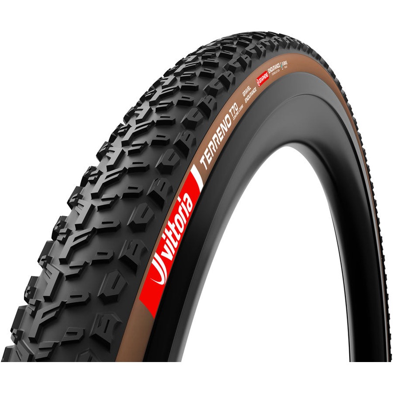 Vittoria Terreno T70 Coarse Loose Tire – 700 x 45, Tubeless, Folding, Black/Brown, Gravel Endurance, Graphene, G2.0 11A00830
