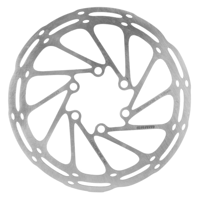 SRAM CenterLine Disc Brake Rotor – 140mm 6-Bolt 1.85mm