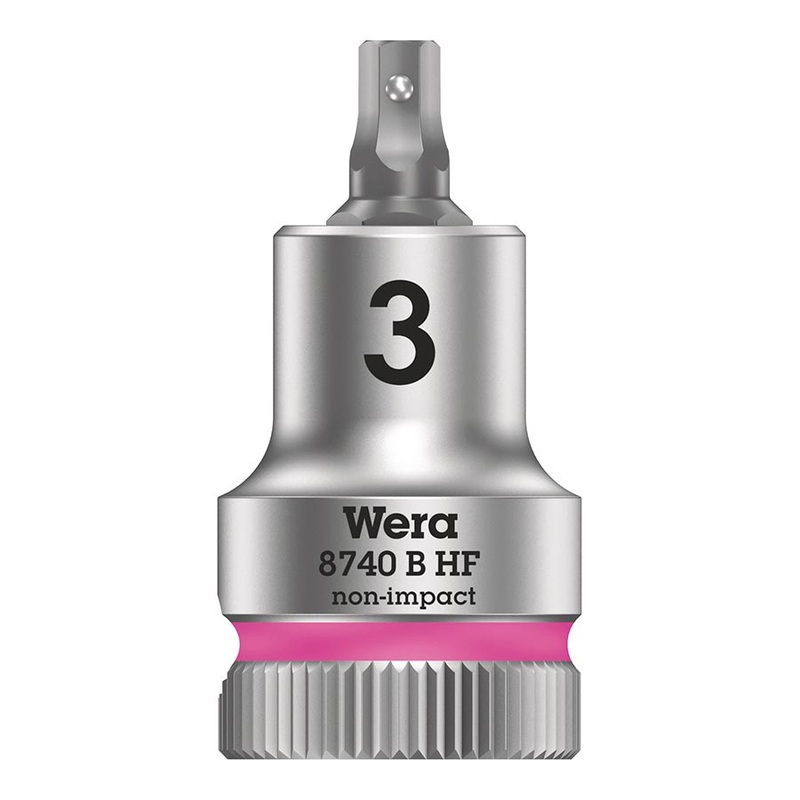 Wera 8740B HF Zyklop 3/8 Drive Hex 3.0 x 35mm with HF
