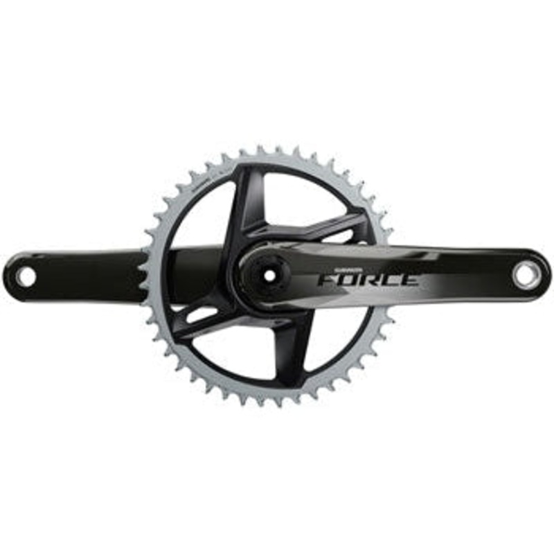 Force 1 AXS Wide Bicycle Crankset – 170mm, 12-Speed, 40t, 8-Bolt Direct Mount, DUB Spindle Interface, Gloss Natural Carbon, D1