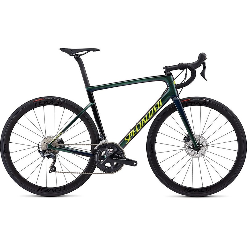 Specialized tarmac men sl6 expert disc chameleon green/cast blue/tarmac black/team yellow 58