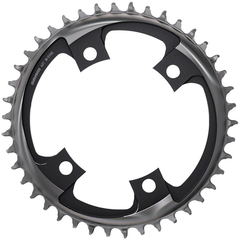 SRAM 44 Tooth 107mm BCD x 4-Bolt 1×12-Speed X-Sync Chainring Polar Gray
