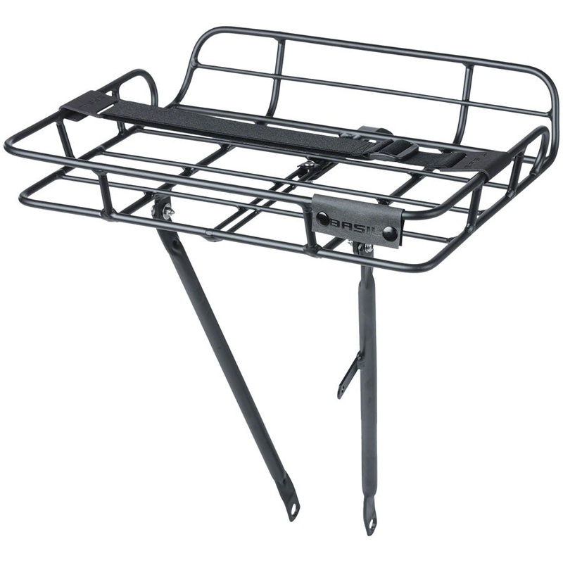 Basil Portland Front Rack, Aluminum, Black