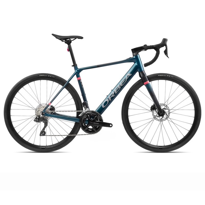 2024 Orbea GAIN D30i 20mph Endurance Road E-Bikes – Large, Borealis Blue (Gloss) – Black (Matte)