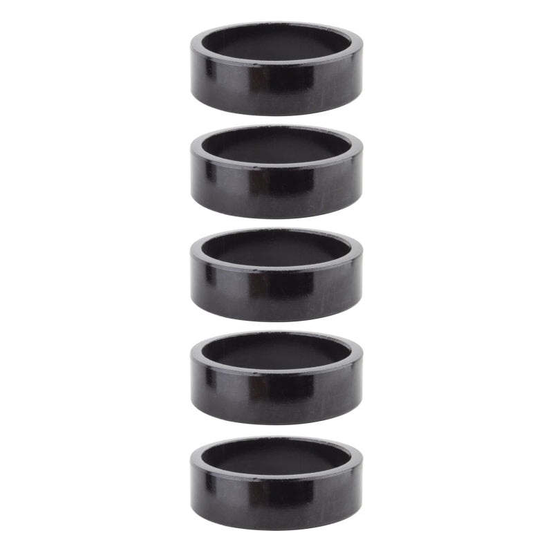 Wheels Manufacturing Aluminum Headset Spacer – 1-1/8″ 10mm Black 5-pack