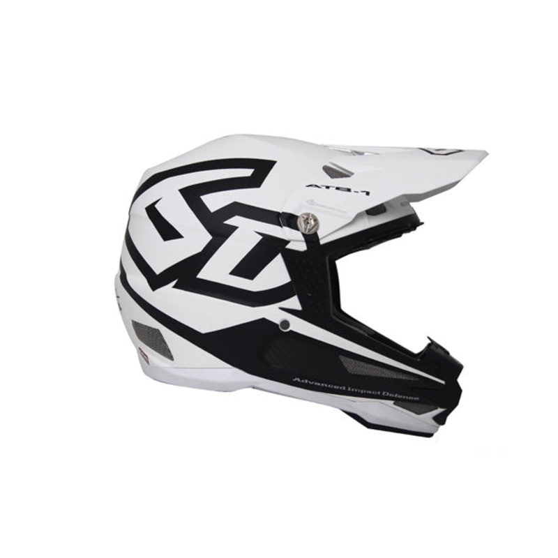 6D ATB-1 Carbon Macro Helmet-Matte White/Black