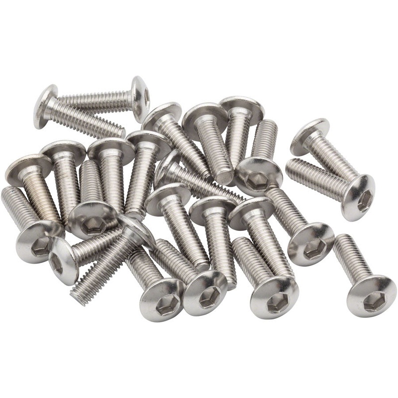 BikeFit Cleat Screws, 25-Pack, 18mm, Universal / Look / Shimano Compatible, 4mm Hex, M5 X 0.8
