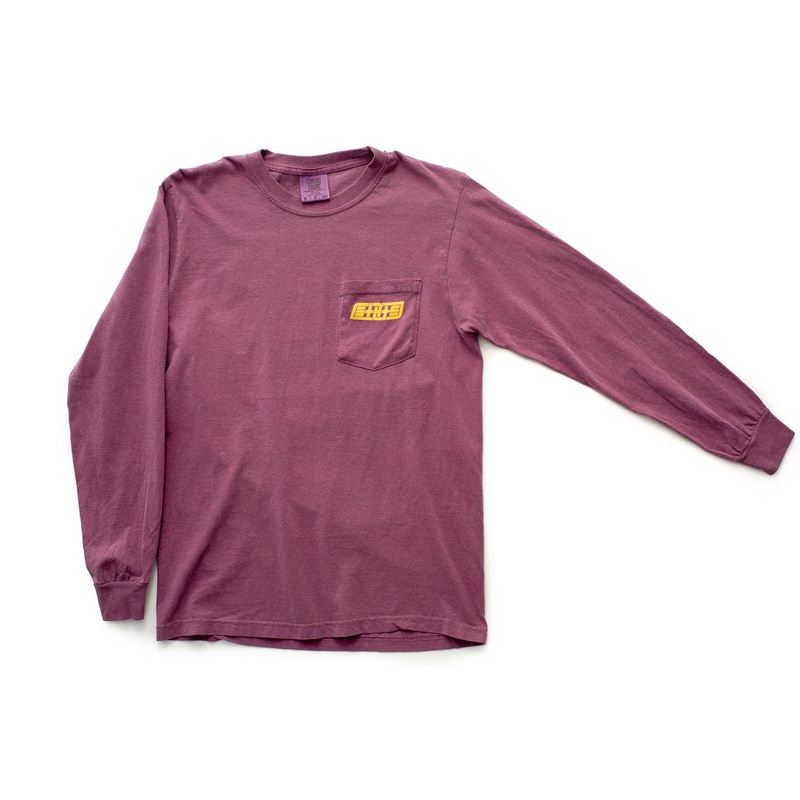 State Bicycle Co. – “Ambigram” – Pocket Long Sleeve T-Shirt (Berry)
