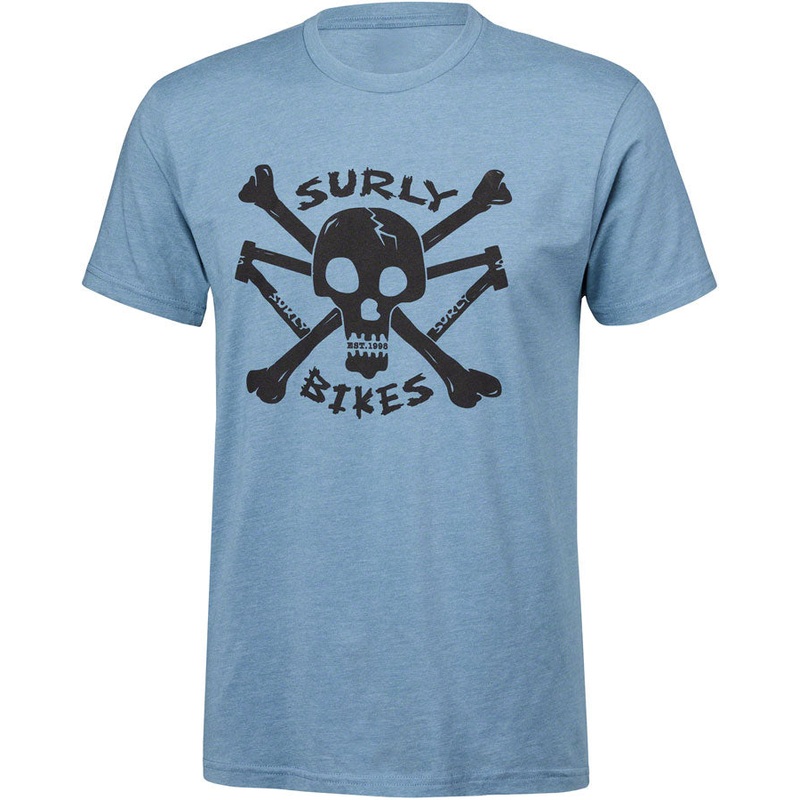 Surly Skullet Short Sleeve T-Shirt – Unisex Slate Blue 3X-Large