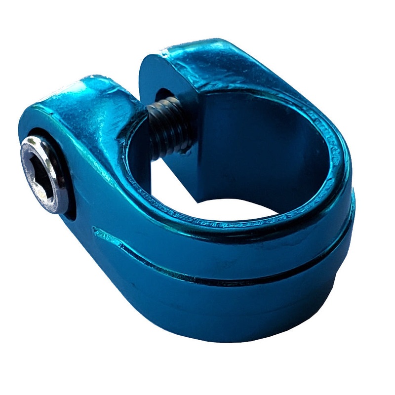 Suntour Style BMX Seat Post Clamp – 28.6mm – 1-1/8″ – Blue