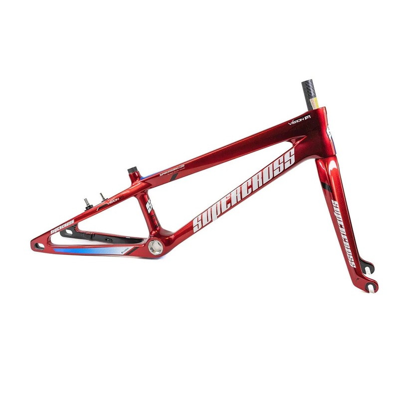 Supercross BMX Vision F1 Carbon Fibre Racing Chassis Rocket Red