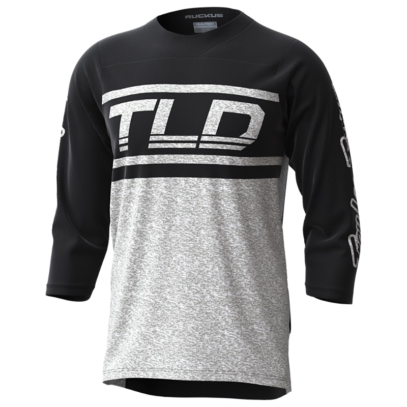 Troy Lee Designs Ruckus 3/4 Sleeve MTB Jersey – Bars – Black-Off White – 2023