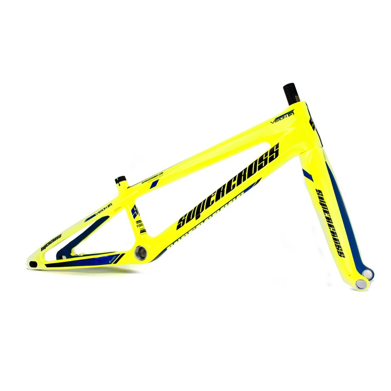 Supercross Vision F1 Carbon Fiber Racing Chassis – Hi-Viz / Black / Flame Blue