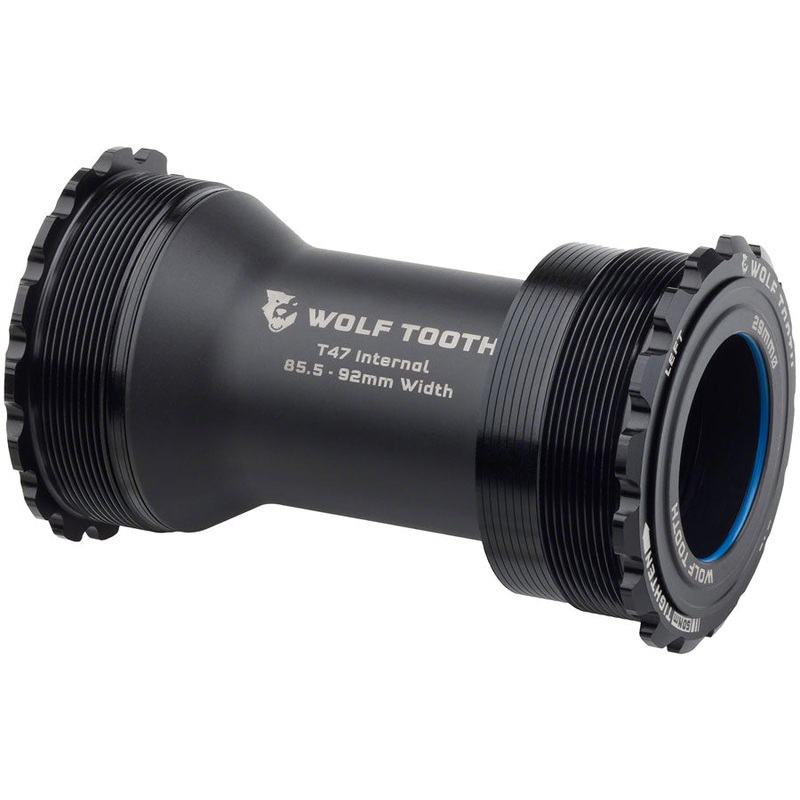 Wolf Tooth Bottom Bracket – T47 Inboard, 85.5/92mm, For 29mm Spindle, Black