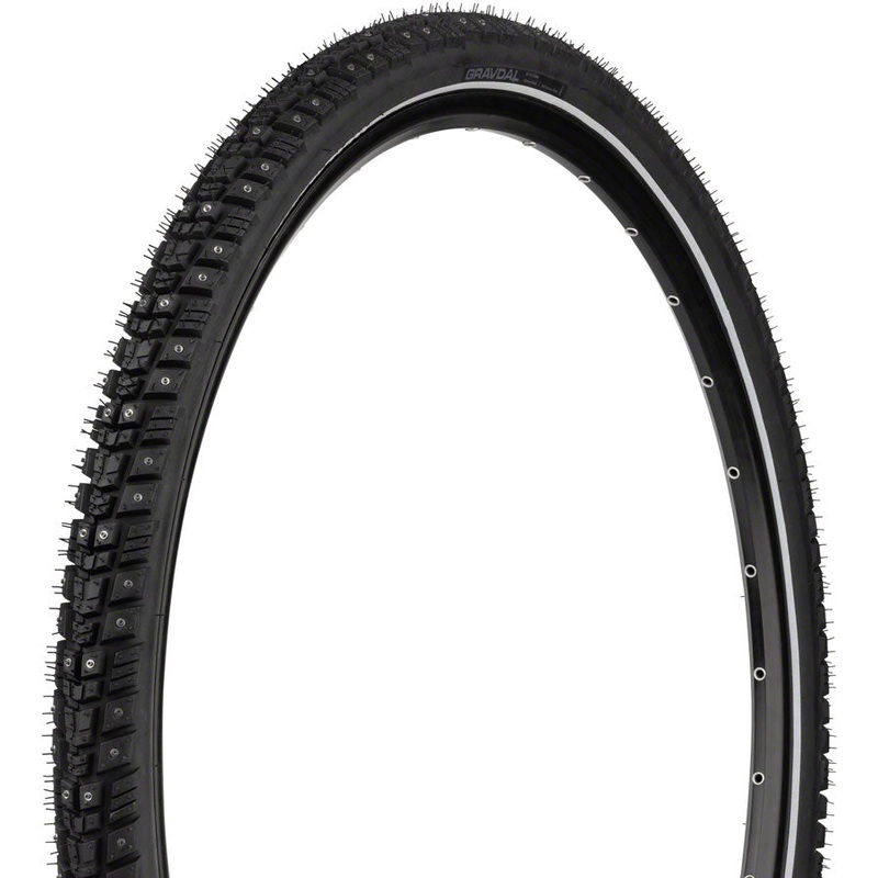 Gravdal Tire – 700 x 45 Tubeless Folding BLK 60 TPI 240 Concave Carbide Aluminum Studs