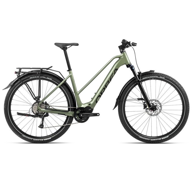 2024 Orbea KEMEN MID SUV 40 Trekking Urban E-Bikes – Large, Urban Green (Gloss) – Black (Matte)