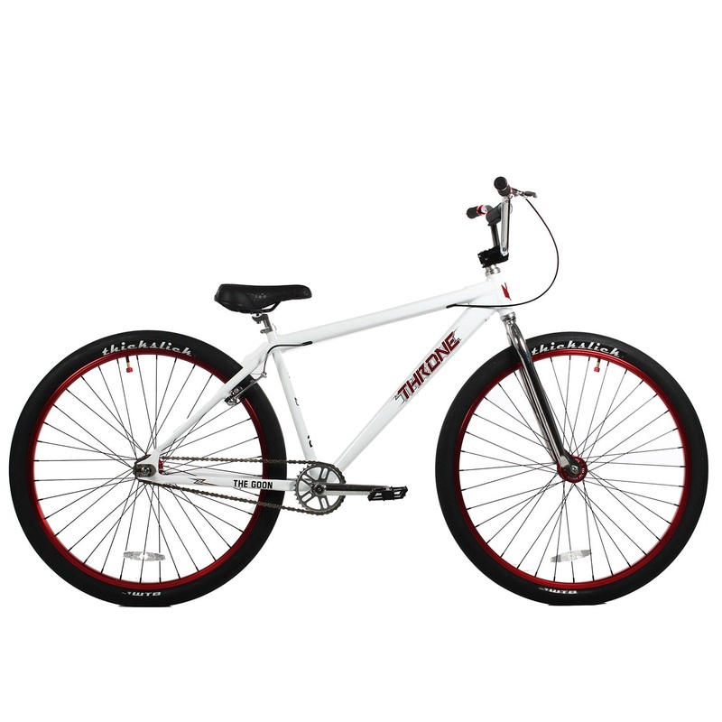 Throne Cycles The Goon 29″ BMX Freestyle Bike-White Crimson