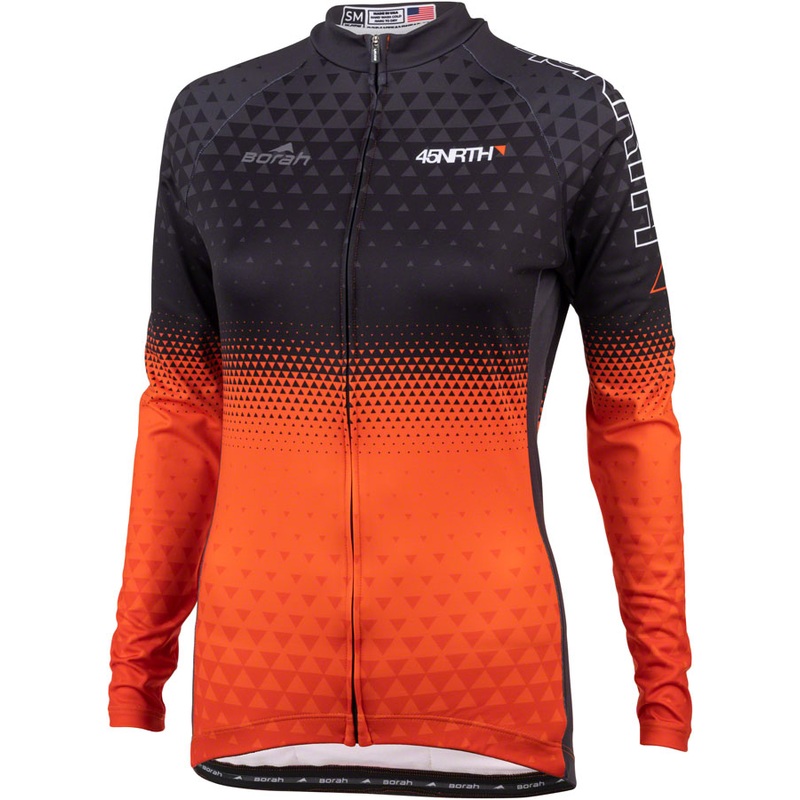 45NRTH Last Light Thermal Long Sleeve Jersey – Womens Orange/Black Small
