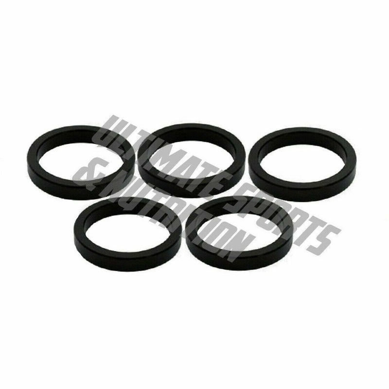 5mm Headset Spacer Shims 1-1/8″ Alloy Set 5 mm x 1-1/8 5-pak Black