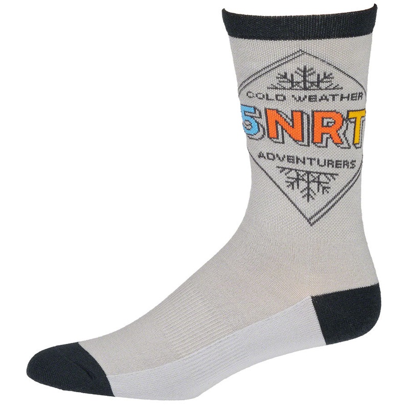 45NRTH Adventure Crew Lightweight Wool Sock – Gray/Dark Blue Medium
