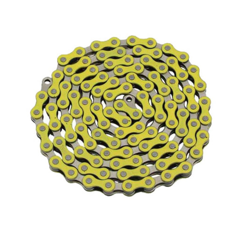 Yaban (YBN) S410 1/2″ X 1/8″ BMX Chain – Yellow and Nickel