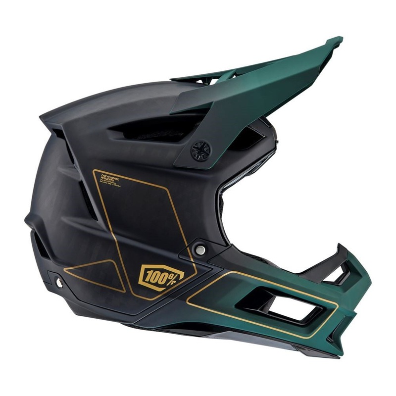 100% Aircraft 2 Helmet – Carbon Gold-Forest – 2022