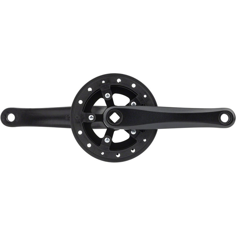 Samox OEM Crankset – 170mm  28t Square Taper JIS Spindle Interface Riveted Chain Guard BLK