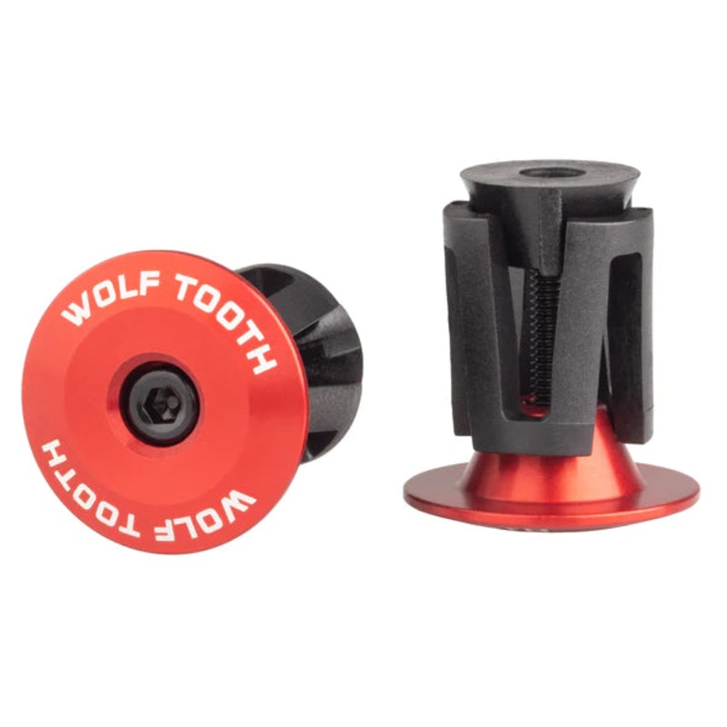 Wolf Tooth Components Alloy Bar End Plugs – Red
