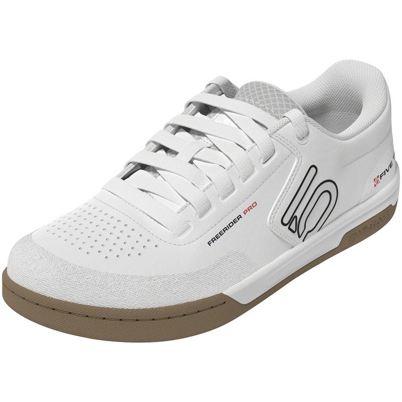 Five Ten Freerider Pro Flat Shoes – Mens FTWR White/Core Black/Red 12.5