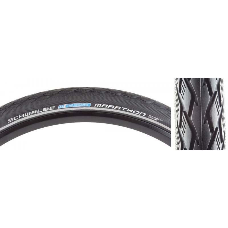Tire Swb Marathon 700X28 Perf Twin Gn-Guard Black/Bk/Ref Endurance E25 Wire
