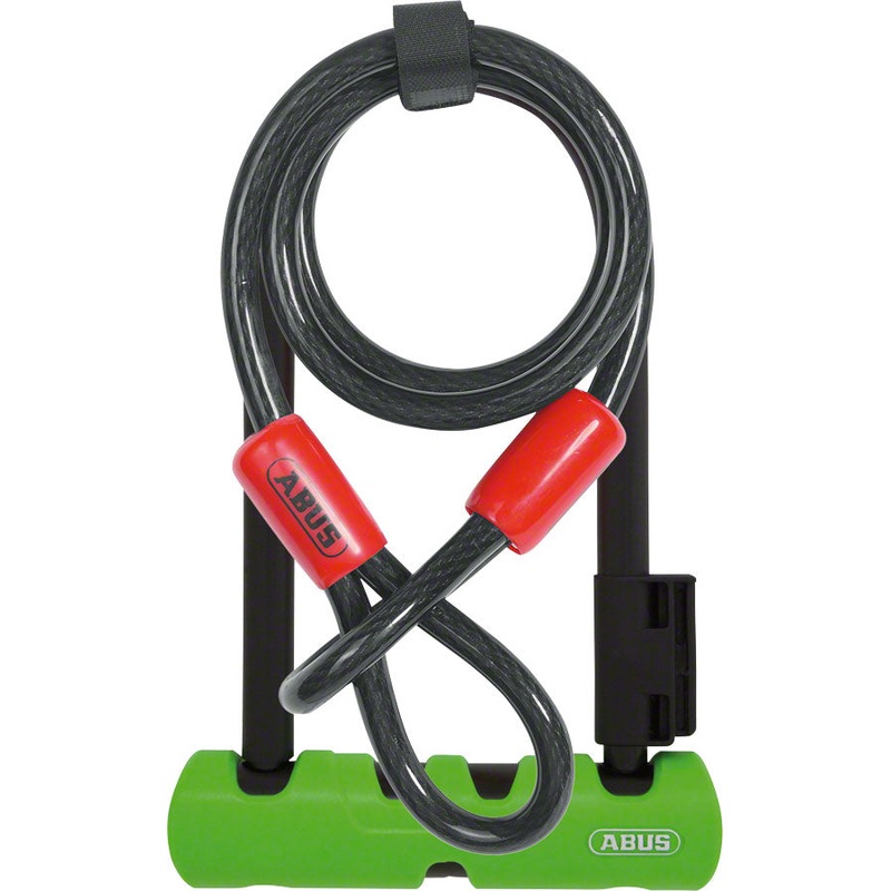 Abus Ultra 410 U-Lock – 3.9 x 7″ Keyed BLK/Green Includes Cobra cable bracket