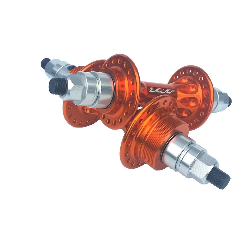 TNT Derringer Sealed BMX Flip/Flop Freewheel Hubset – 36h – 3/8″ axle – Orange