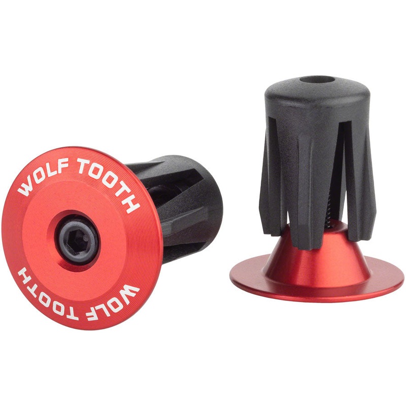 Wolf Tooth Alloy Bar End Plugs – Red