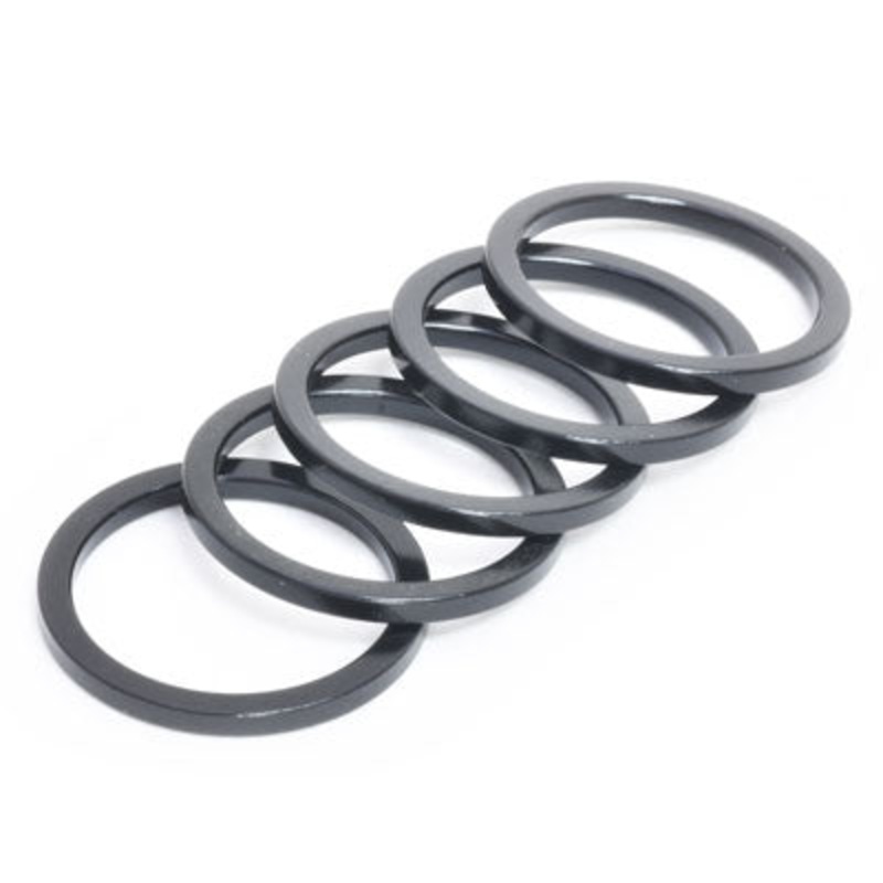 Wmfg H/Set Spcr,1 1/8,2.5Mm,Bl 5 Per Bag Aluminum Headset Spacers Wheels Mfg. Headsets
