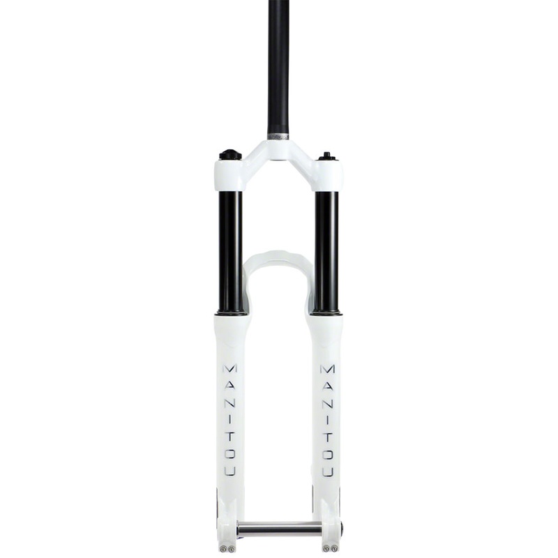 Manitou Circus Expert Suspension Fork – 26″, 100 mm, 20 x 110 mm, 41 mm Offset, Gloss White, Straight Steerer