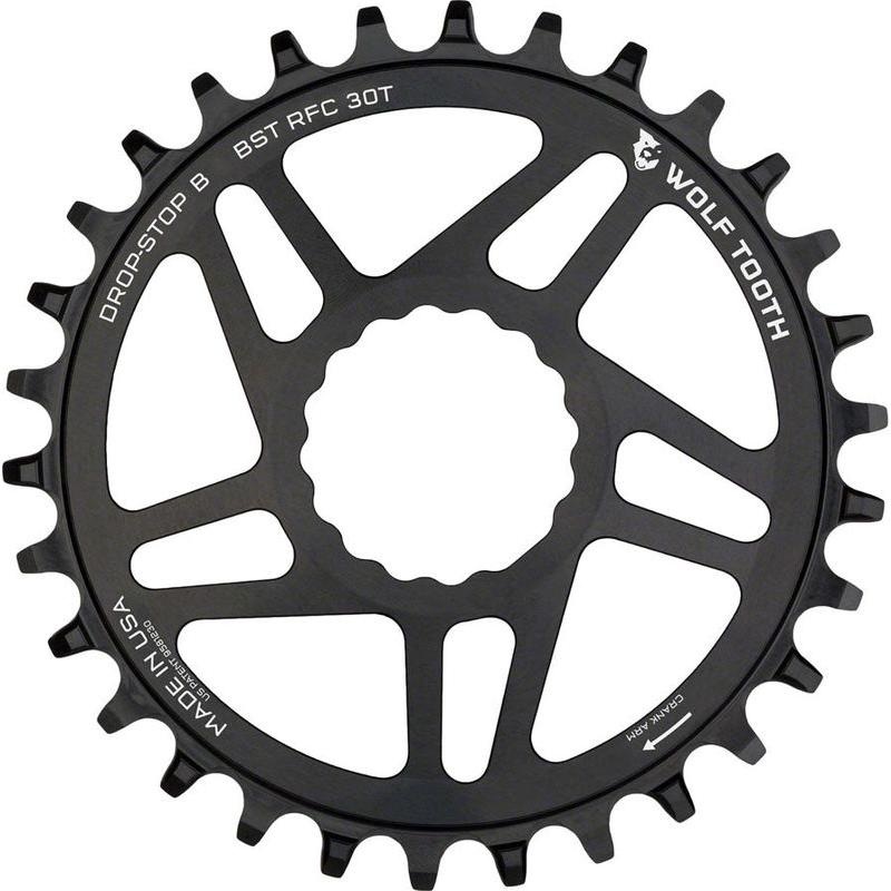 Wolf Tooth Direct Mount Chainring – 30t RaceFace/Easton CINCH Direct Mount Drop-Stop B For Boost Cranks 3mm Offset Black
