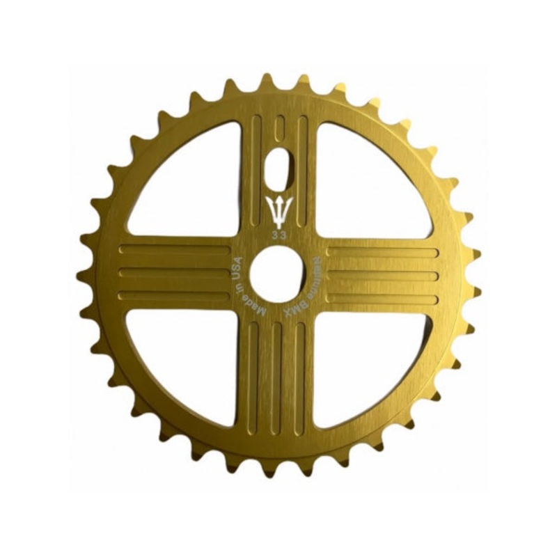 Neptune Helm 36t Bolt Drive BMX Aluminum Sprocket / Chainwheel – Gold – USA Made